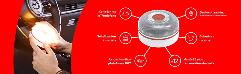 ▷ Luz Emergencia V16 Help Flash IoT Vodafone - 【Info 2024 】